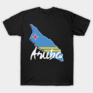 Aruba Map And Flag T-Shirt